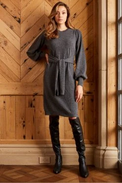 Republic Cashmere Tie Waist Midi Dress Midi Dresses