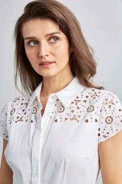 Elie Tahari Jane Laser-Cut Dress