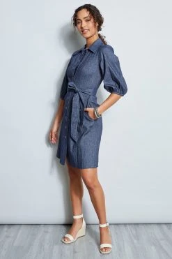 Elie Tahari Dresses & Jumpsuits Stretch Denim Dress