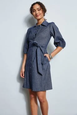 Elie Tahari Dresses & Jumpsuits Stretch Denim Dress