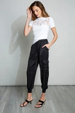Elie Tahari Cargo Satin Pant Pants