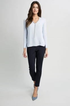 Elie Tahari Long Sleeve Chain Shirt