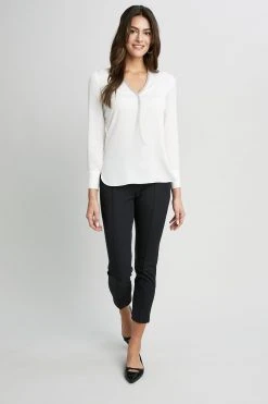 Elie Tahari Tops Long Sleeve Chain Shirt