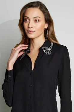 Elie Tahari Tops Embroidered Collar Shirt 9 Elie Tahari Tops Embroidered Collar Shirt