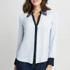 Elie Tahari Embroidered Collar Shirt Tops 2 Elie Tahari Embroidered Collar Shirt Tops