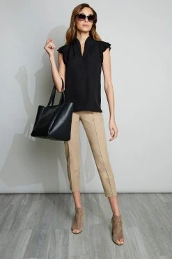 Elie Tahari Tops Flutter Sleeve Shirt