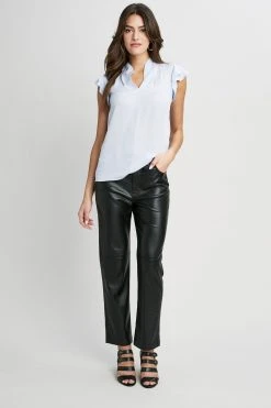 Elie Tahari Flutter Sleeve Shirt Tops