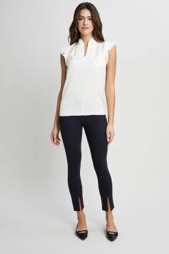 Elie Tahari Flutter Sleeve Shirt