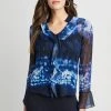 Elie Tahari Tops Shibori Silk Crinkle Shirt 2 Elie Tahari Tops Shibori Silk Crinkle Shirt