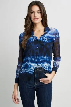 Elie Tahari Shibori Utility Shirt 10 Elie Tahari Shibori Utility Shirt