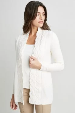 Elie Tahari Cable Cardigan Sweaters