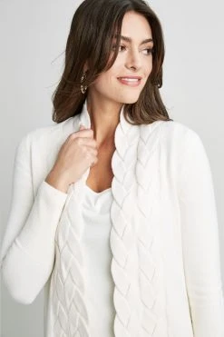 Elie Tahari Cable Cardigan Sweaters