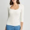 Elie Tahari Silk/Cashmere Contour Sweater Sweaters