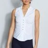 Elie Tahari Sleeveless Ruched Shirt Tops 2 Elie Tahari Sleeveless Ruched Shirt Tops