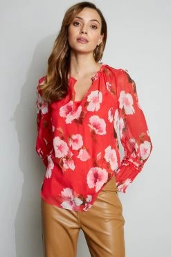 Elie Tahari Tops Primrose Chiffon Shirt