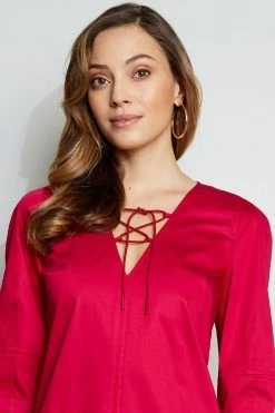 Elie Tahari Dresses & Jumpsuits Tie Up Poplin Dress