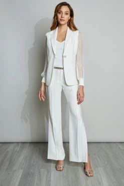 Elie Tahari Chiffon Sleeve Blazer Jackets & Blazers