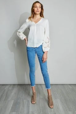 Elie Tahari Embroidered Long Sleeve Shirt