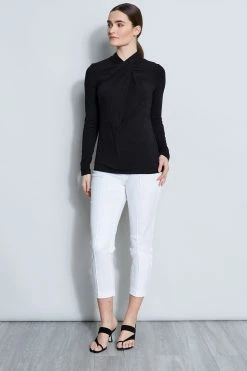 Elie Tahari Long Sleeve Twist Knit