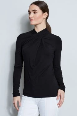 Elie Tahari Long Sleeve Twist Knit