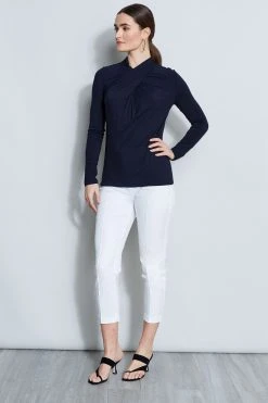 Elie Tahari Knits Long Sleeve Twist Knit