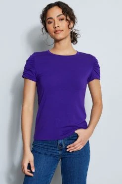 Elie Tahari Knits Ruched Sleeve Knit