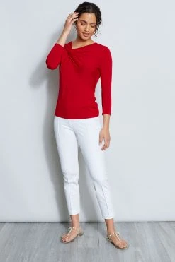 Elie Tahari Asymmetrical Twist Knot Knit