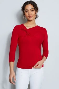 Elie Tahari Asymmetrical Twist Knot Knit