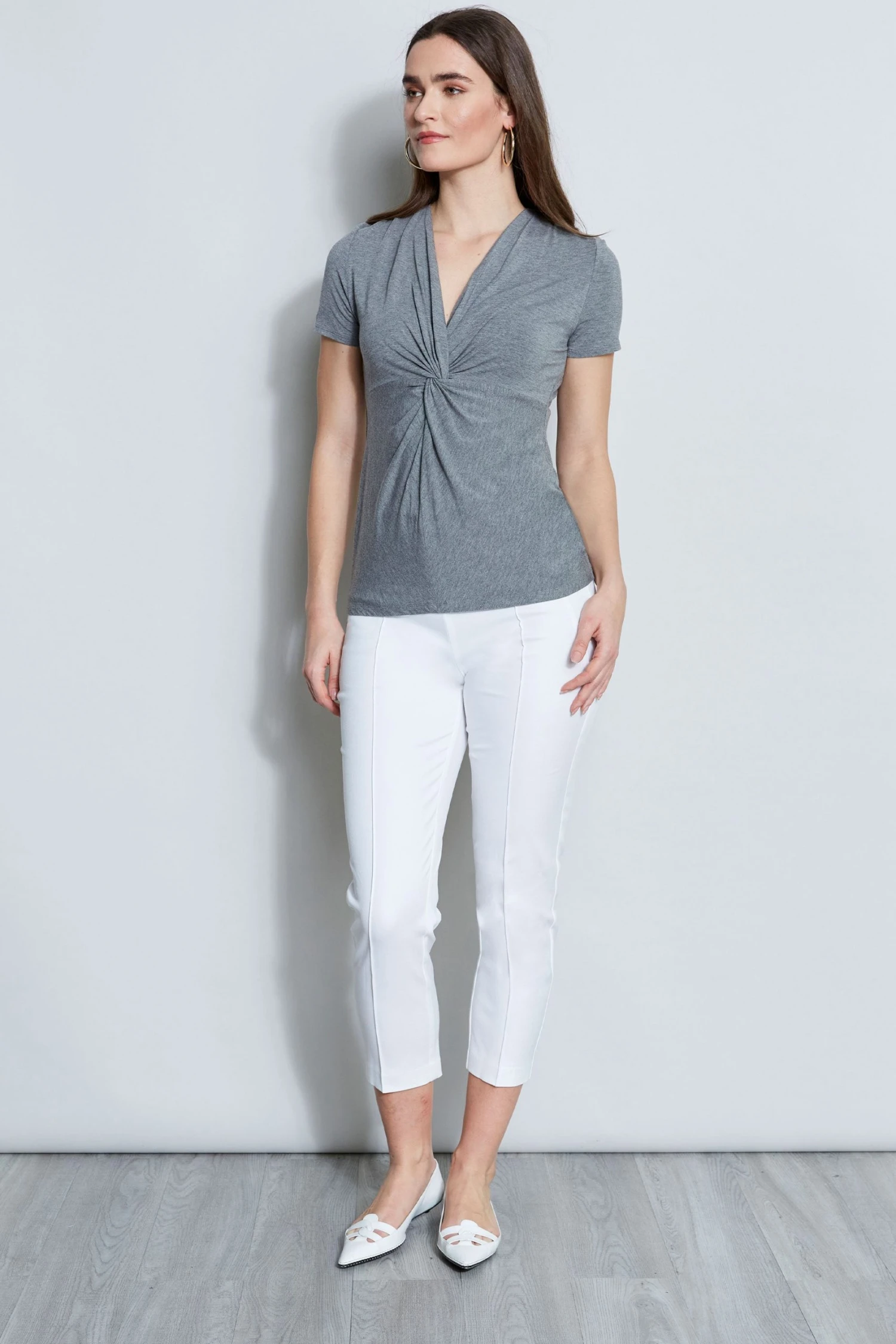 Elie Tahari Short Sleeve Twist Knot Knit Knits 4 Elie Tahari Short Sleeve Twist Knot Knit Knits