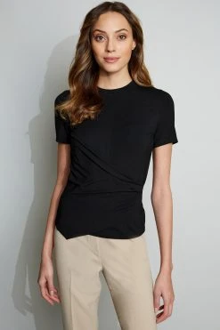 Elie Tahari Asymmetric Hem Tee