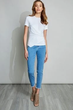 Elie Tahari Asymmetric Hem Tee