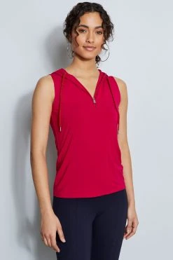 Elie Tahari Knits Sleeveless Hoodie 8 Elie Tahari Knits Sleeveless Hoodie