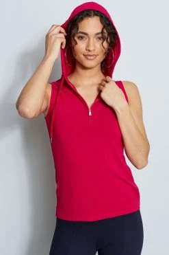 Elie Tahari Knits Sleeveless Hoodie