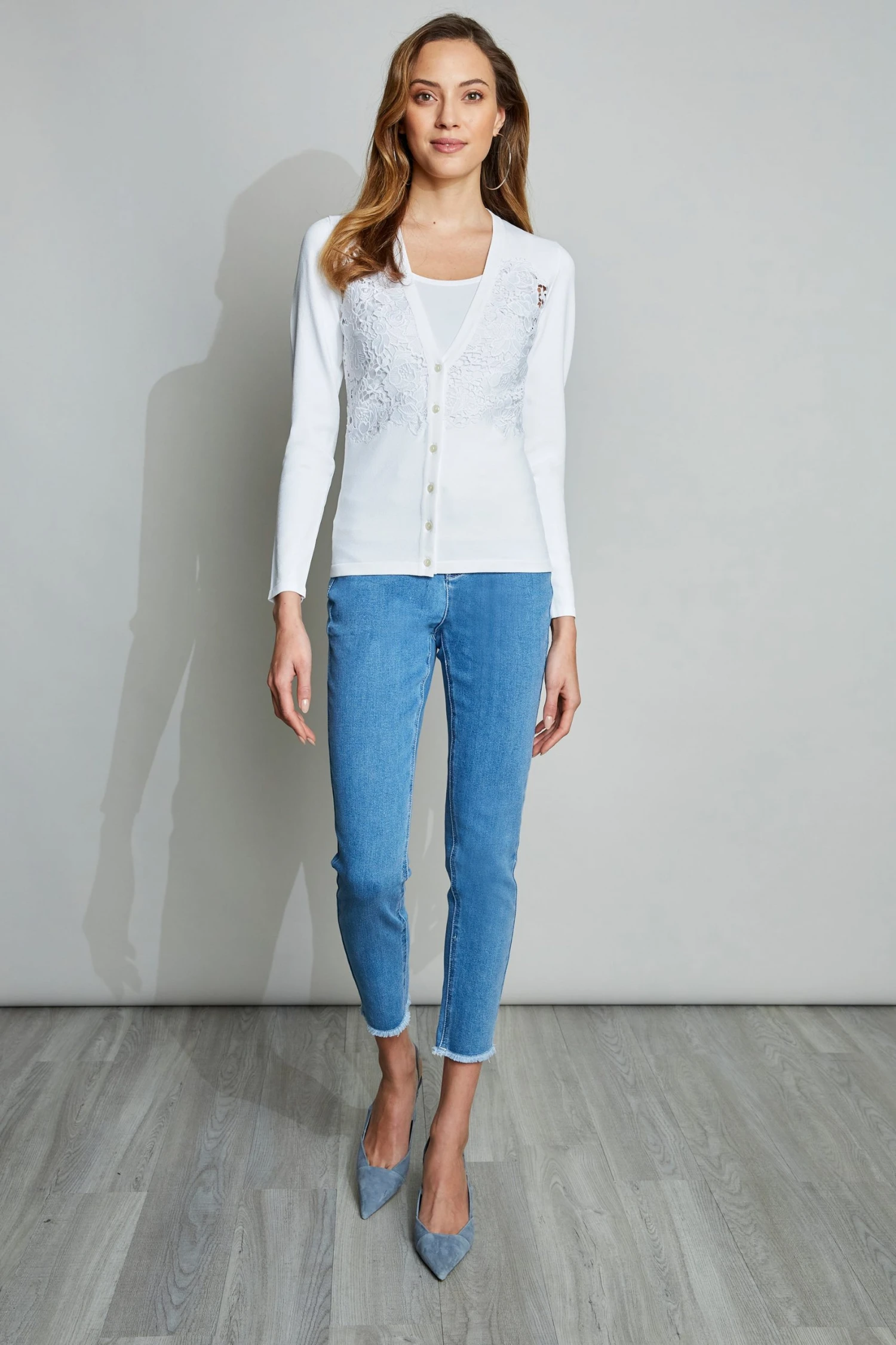 Elie Tahari Sweaters Lace Insert Cardigan 5 Elie Tahari Sweaters Lace Insert Cardigan