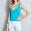 Elie Tahari Summer Delicious Pastels Contour Tank Sweater 2 Elie Tahari Summer Delicious Pastels Contour Tank Sweater
