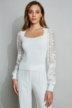 Elie Tahari Sweaters Contour Combo Sweater