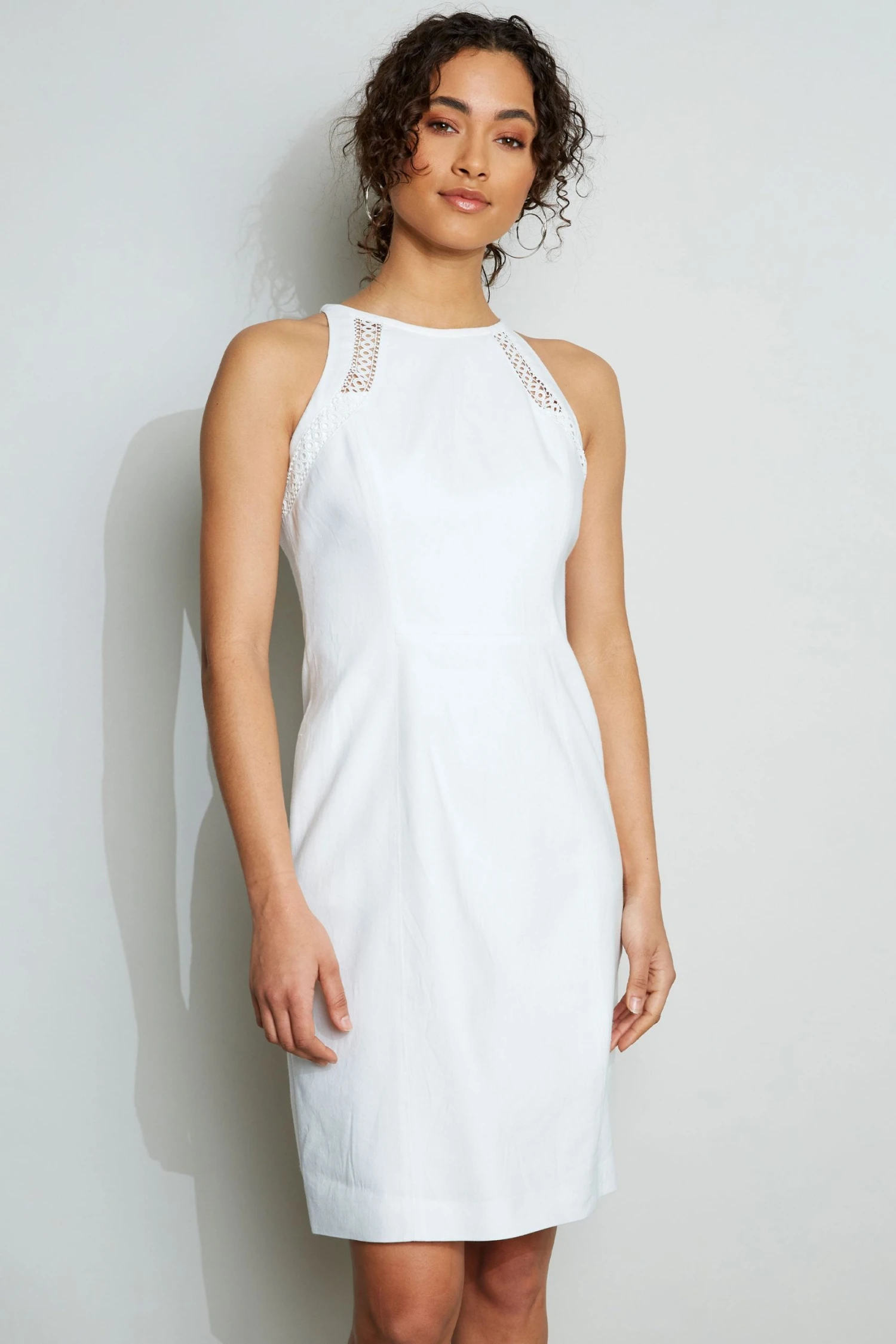 Elie Tahari Linen Lace Detail Dress 7 Elie Tahari Linen Lace Detail Dress