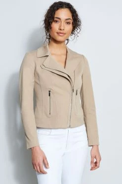 Elie Tahari Stretch Moto Jacket 10 Elie Tahari Stretch Moto Jacket