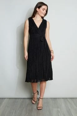 Elie Tahari Silk Ruffle Midi Dress 11 Elie Tahari Silk Ruffle Midi Dress