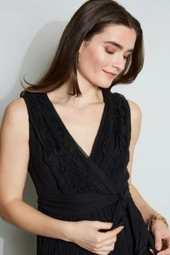 Elie Tahari Silk Ruffle Midi Dress 16 Elie Tahari Silk Ruffle Midi Dress