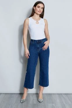 Elie Tahari Cropped Jean Pants