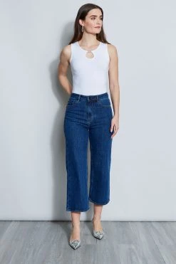 Elie Tahari Cropped Jean Pants