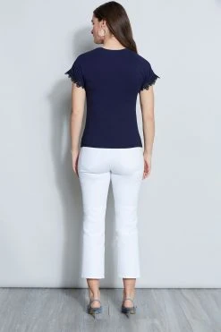 Elie Tahari Knits Lace Trim Knit