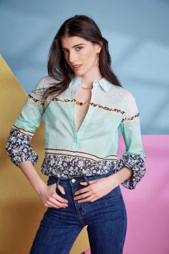 Elie Tahari English Garden Cotton Shirt