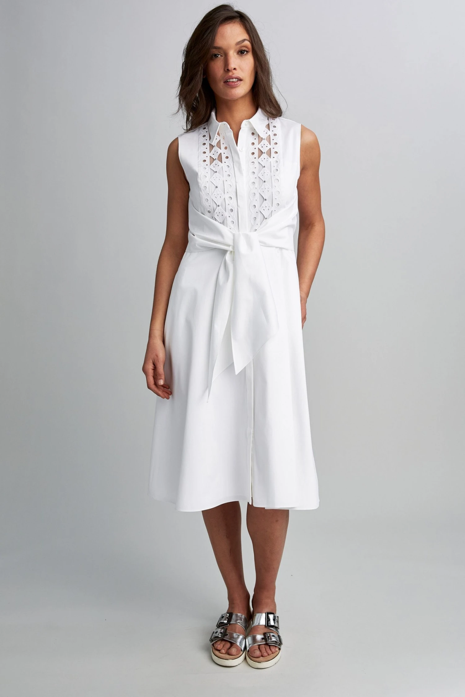 Elie Tahari Poplin Sleeveless Tie Dress Dresses & Jumpsuits 3 Elie Tahari Poplin Sleeveless Tie Dress Dresses & Jumpsuits