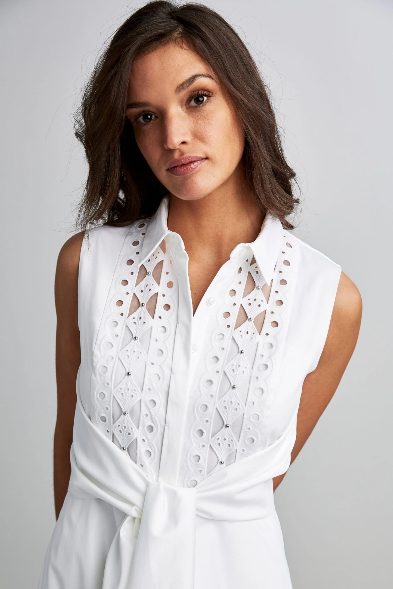 Elie Tahari Poplin Sleeveless Tie Dress Dresses & Jumpsuits 5 Elie Tahari Poplin Sleeveless Tie Dress Dresses & Jumpsuits