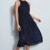 Elie Tahari Dress Musings Embroidered Hem Midi Dress 1 Elie Tahari Dress Musings Embroidered Hem Midi Dress