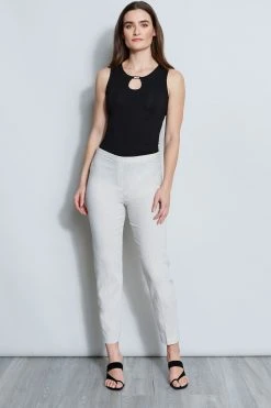 Elie Tahari Slim Fit Linen Pant