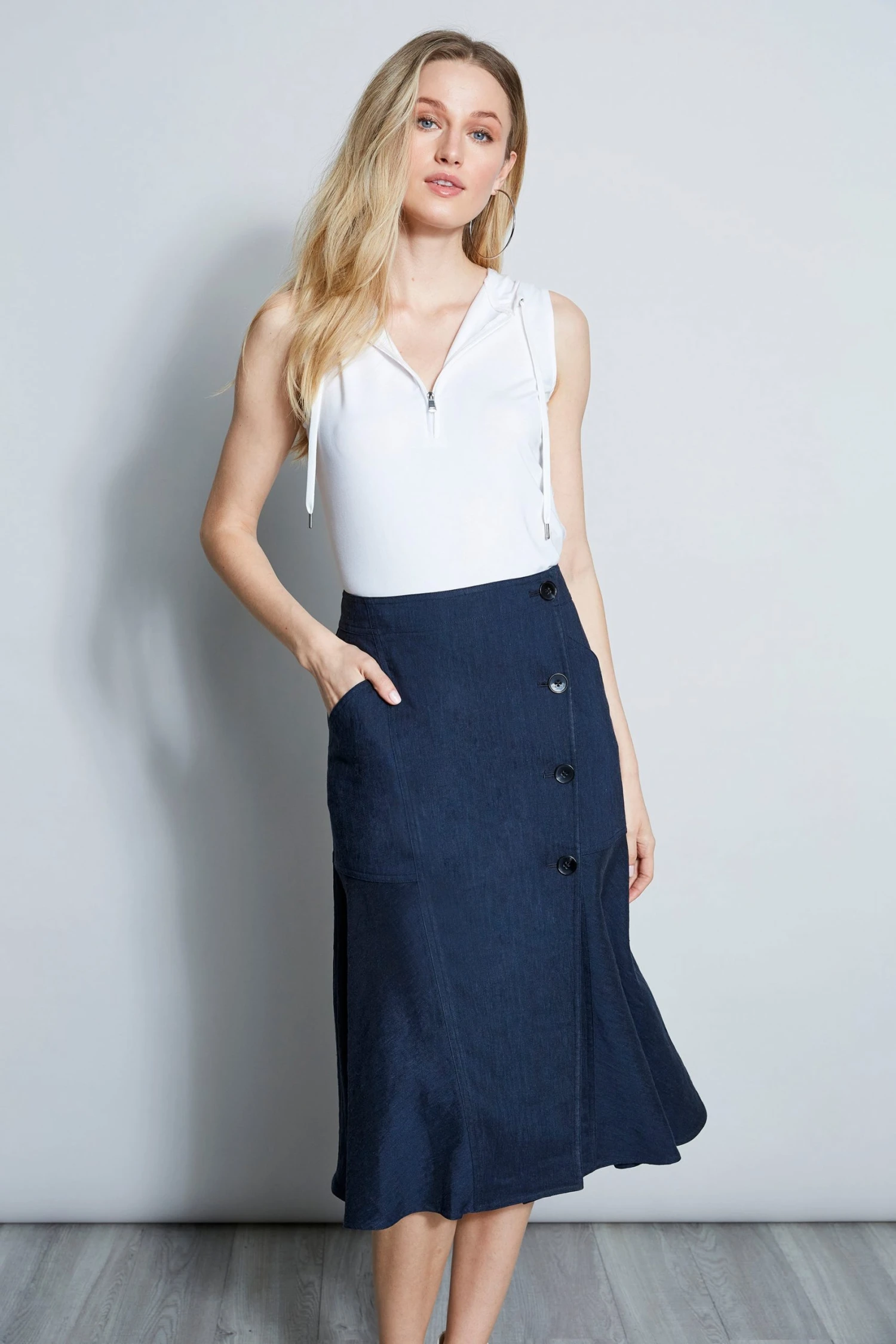 Elie Tahari Flare Linen Skirt 4 Elie Tahari Flare Linen Skirt