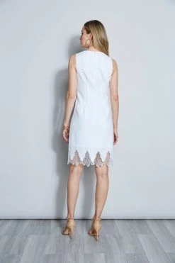Elie Tahari Linen Lace Hem Dress 7 Elie Tahari Linen Lace Hem Dress